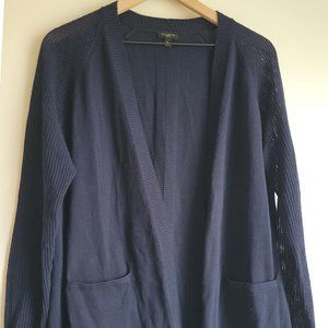 Talbots Navy Cardigan 100% Pima Cotton Petite M